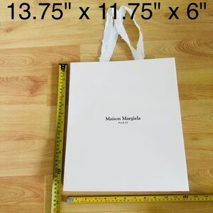 Maison Margiela Paper Shopping Bag - white medium, 13.75" x 11.75" x 6"